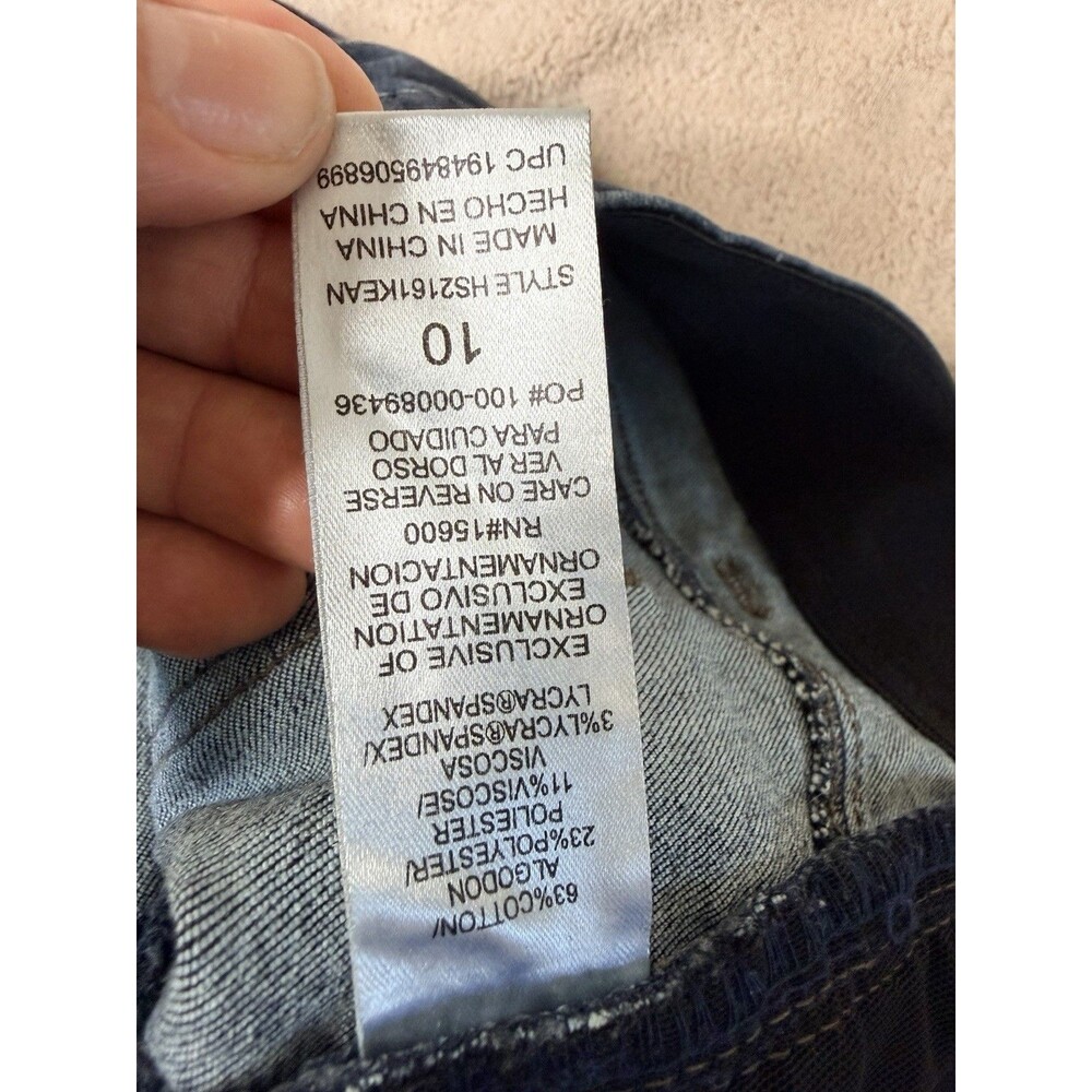 Democracy Jeans AB Solution Womens 10 Blue Dark Wash Skinny Leg High Rise - Picture 7 of 12